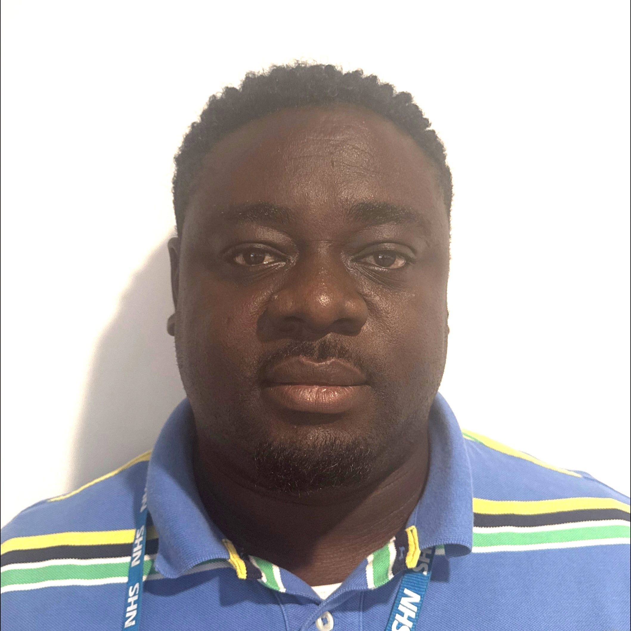 Veteran Edmund, looking directly at the camera